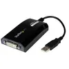 Image de StarTech.com Adaptateur USB vers DVI - Carte vidéo USB externe pour PC et MAC - 1920 x 1200 - Adaptateur USB/DVI - USB (M) pour DVI-I (F) - USB 2.0 - 27 m - support 1920 x 1200 (WUXGA) - noir - pour P/N: DVIDDMM10, DVIDDMM6, DVIDSMM10, DVIMM6, DVISPL