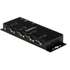 Image de StarTech.com Hub adaptateur USB vers série DB9 RS232 4 ports   Montage sur rail DIN industriel et mural - Adaptateur série - USB 2.0 - RS-232 x 4 - noir