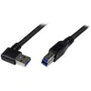 Image de StarTech Câble USB 3.0 SuperSpeed de 1m A vers B à angle droit - Noir - Câble de connexion USB3.0 - Mâle/... (1 m, USB 3.2 Gen 1), Câble USB