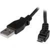 Image de StarTech 1m USB 2.0 A to Micro B cable angle upwards - Black - USB A / Micro B data cable / connection cable (1 m, USB 2.0), Câble USB