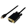 Image de StarTech.com Adaptateur Mini DisplayPort vers VGA - Câble Display Port Mâle VGA Mâle 1920x1200 - Noir 1,8m (MDP2VGAMM6B) - Câble adaptateur - Mini DisplayPort (M) pour HD-15 (VGA) (M) - Displayport 1.2/Thunderbolt - 1.8 m - actif, support 1920 x 1200