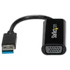 Image de StarTech.com Adaptateur USB vers VGA - Carte graphique externe - USB 3.0 - Slim - 1080p - Adaptateur multi-écrans - Adaptateur vidéo - Conformité TAA - USB type A mâle pour HD-15 (VGA) femelle - 19 cm - noir - pour P/N: MXT101MM