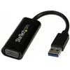 Image de StarTech Adaptateur Vidéo Slim USB 3.0 VGA (USB-A, 1 portion), Station d’accueil + hub USB, Noir