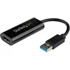 Image de StarTech Carte Vidéo Slim USB 3.0 HDMI (HDMI, 19 cm), Adaptateur données + vidéo, Noir