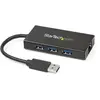 Image de StarTech Hub USB 3.0 vers 3 ports USB (USB-A, 3 ports), Station d’accueil + hub USB, Noir