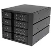 Image de StarTech.com Rack amovible / Backplane sans tiroir pour 4x HDD SAS II / SATA III 6Gb/s de 3,5" avec échange à chaud - Aluminium - Rack de stockage mobile - 2.5" - noir