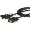 Image de StarTech Câble Adaptateur HDMI De 6 Pieds Vers VGA (1.90 m), Câble vidéo, Noir