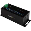 Image de StarTech Montage sur rail industriel (USB-B, 7 ports), Station d’accueil + hub USB, Noir