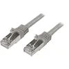 Image de StarTech.com Câble réseau Cat6 blindé SFTP sans crochet de 3m - Cordon Ethernet RJ45 anti-accroc - Câble patch Mâle / Mâle - Gris - Cordon de raccordement - RJ-45 (M) pour RJ-45 (M) - 3 m - SFTP - CAT 6 - moulé, sans crochet - gris