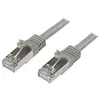 Image de StarTech.com Câble réseau Cat6 blindé SFTP sans crochet de 5m - Cordon Ethernet RJ45 anti-accroc - Câble patch Mâle / Mâle - Gris - Cordon de raccordement - RJ-45 (M) pour RJ-45 (M) - 5 m - SFTP - CAT 6 - moulé, sans crochet - gris