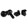 Image de Startech Écrou cage M6 - Vis M6 - Pack de 100 - Écrous cage et vis M6x12 de montage pour rack et armoire serveur - Noir - Kit de vis pour rack - noir - pour P/N: RACK-18U-20-WALL-OA, RACK-21U-20-WALL-OA, RACK-24U-20-WALL-OA, RK12OD2, RK3236BKF