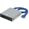 Image de StarTech USB 3.0 interner Kartenleser mit UHS-II Unterstützung (20 pôles), Lecteur de carte mémoire, Noir, Argent