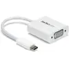 Image de StarTech Adaptateur USB-C Vers VGA - Blanc (VGA, 18 cm), Adaptateur données + vidéo, Blanc