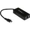 Image de StarTech Adaptateur USB-C à Gigabit (USB, USB-C, RJ45 (1x)), Adaptateur réseau, Noir