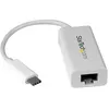 Image de Startech Adaptateur USB C vers Gigabit Ethernet - Compatible Thunderbolt 3 - Support du pilote natif pour MacBook Windows et Chrome OS - Adaptateur réseau - USB-C - Gigabit Ethernet - blanc