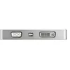Image de StarTech.com Adaptateur de voyage audio/vidéo 4 en 1 - USB Type-C vers VGA, DVI, HDMI ou Mini DP - 4K (CDPVGDVHDMDP) - Adaptateur vidéo - 24 pin USB-C mâle pour HD-15 (VGA), DVI-D, HDMI, Mini DisplayPort femelle - 10.5 cm - argent - support 4K, actif