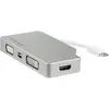 Image de StarTech USB-C vers (DVI, HDMI, Mini DP, VGA, 10.50 cm), Adaptateur données + vidéo, Argent