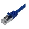 Image de StarTech.com Câble réseau Cat6 blindé SFTP sans crochet de 50 cm - Cordon Ethernet RJ45 anti-accroc - Câble patch M/M - Gris - Cordon de raccordement - RJ-45 (M) pour RJ-45 (M) - 50 cm - SFTP - CAT 6 - moulé, sans crochet - bleu