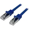 Image de StarTech.com Câble réseau Cat6 blindé SFTP sans crochet - 2 m Bleu - Cordon Ethernet RJ45 anti-accroc - Câble patch - Cordon de raccordement - RJ-45 (M) pour RJ-45 (M) - 2 m - SFTP / 50 micromètres - CAT 6 - moulé, sans crochet - bleu