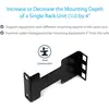Image de StarTech Adaptateur De Profondeur De Rack 4po - 1u, Serveur : accessoires, Noir
