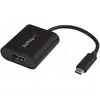 Image de StarTech USB Typ-C zu (HDMI, 19 cm), Adaptateur données + vidéo, Noir