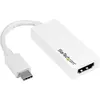 Image de StarTech Adaptateur USB-C vers HDMI - Convertisseur USB Type C vers HDMI pour ordinateur avec USB - 4K 60Hz (HDMI, 15 cm), Adaptateur données + vidéo, Blanc