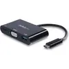 Image de StarTech Adaptateur multifonctionnel USB-C à VGA (USB-C, 1 portion), Station d’accueil + hub USB, Noir