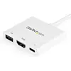Image de StarTech USB-C vers (USB-C, 3 ports), Station d’accueil + hub USB, Blanc