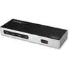Image de StarTech Dual 4K (USB-C, 1 portion), Station d’accueil + hub USB, Noir, Argent