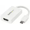 Image de StarTech USB Typ-C zu (HDMI, 5 cm), Adaptateur données + vidéo, Blanc