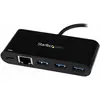 Image de StarTech Adaptateur USB-C Vers Ethernet (USB-A, 4 ports), Station d’accueil + hub USB, Noir