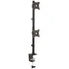 Image de StarTech.com Support de bureau vertical pour deux ecrans a fixation VESA jusqu'a 27" - Support moniteur multi-ecrans - Acier - montage sur bureau