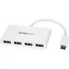 Image de StarTech HB30C4ABW (USB-A, 4 ports), Station d’accueil + hub USB, Blanc