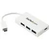 Image de StarTech Hub USB-C 4 Ports (USB-C, 4 ports), Station d’accueil + hub USB, Blanc