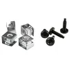 Image de vis et écrous clip 10-32 pour rack serveur - vis de montage et écrous clip coulissants pour armoire - paquet de 50 - kit de vis pour rack