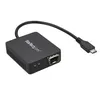 Image de Startech Adaptateur réseau USB-C vers fibre optique Gigabit Ethernet avec SFP ouvert - Convertisseur USB-C vers fibre 1000Base-SX/LX - Adaptateur réseau - USB-C - 1000Base-LX/1000Base-SX x 1 - noir