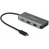 Image de StarTech HB31C3A1CPD3 (USB-C, 4 ports), Station d’accueil + hub USB, Noir, Gris