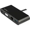 Image de StarTech Adaptateur multiport USB-C VGA (USB-C, 3 ports), Station d’accueil + hub USB, Noir