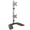 Image de StarTech.com Vertical Dual Monitor Stand - Ergonomic Desktop Stacked Two Monitor Stand up to 27 inch VESA Mount Displays - Free Standing Universal Monitor Mount - Height Adjustable - Silver