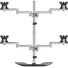 Image de StarTech ARMQUADSS Support de moniteur pour quatre écrans (jusqu'à 32" VESA, b (Tables, 32", 8 kg), Support de moniteur, Argent, Noir