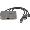 Image de StarTech Adaptateur HDMI 3 en 1 (HDMI, USB-C, 27 cm), Adaptateur données + vidéo, Noir
