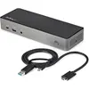 Image de StarTech DK31C3HDPDUE (USB-A, USB-C, 14 ports), Station d’accueil + hub USB, Noir, Gris