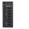 Image de StarTech.com Station de charge universelle USB - 2 ports 2A et 5 ports 1A - Dock de recharge autonome avec fixation murale (ST7C51224EU) - Bande de charge + adaptateur secteur - 5 A - 7 connecteurs de sortie (USB) - noir - Europe