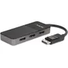 Image de StarTech Plate-forme portuaire DisplayPort 3 (3 ports), Station d’accueil + hub USB, Noir, Gris