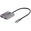Image de StarTech MST14CD122DP (USB-C, 2 ports), Station d’accueil + hub USB, Gris