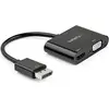 Image de StarTech DisplayPort fermé (HDMI, VGA, 23.20 cm), Adaptateur données + vidéo, Noir