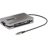 Image de StarTech com DKM31C3HVCPD, Cablato, USB 3.2 Gen 2 (3.1 Gen 2) Type-C, 100 W, 2.0b, 10,100,1000 Mbit/ (USB-C, 2 ports), Station d’accueil + hub USB, Gris