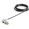 Image de StarTech LTLOCKNANO Antivol pour ordinateur portable (câble de 2 m, Nano lock, combinaison personnalisable), Sécurité notebook, Noir