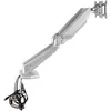 Image de StarTech ARMSLIMDUOS Support d'écran (double bras articulés, réglables individuellement, pour 15- (Tables, 32", 16 kg), Support de moniteur, Argent