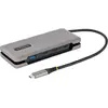 Image de StarTech com HB31CM1A3CB, Avec fil, USB 3.2 Gen 2 (3.1 Gen 2) Type-C, Gris, 10 Gbit/s, Plastique, US (USB-C, 4 ports), Station d’accueil + hub USB, Gris